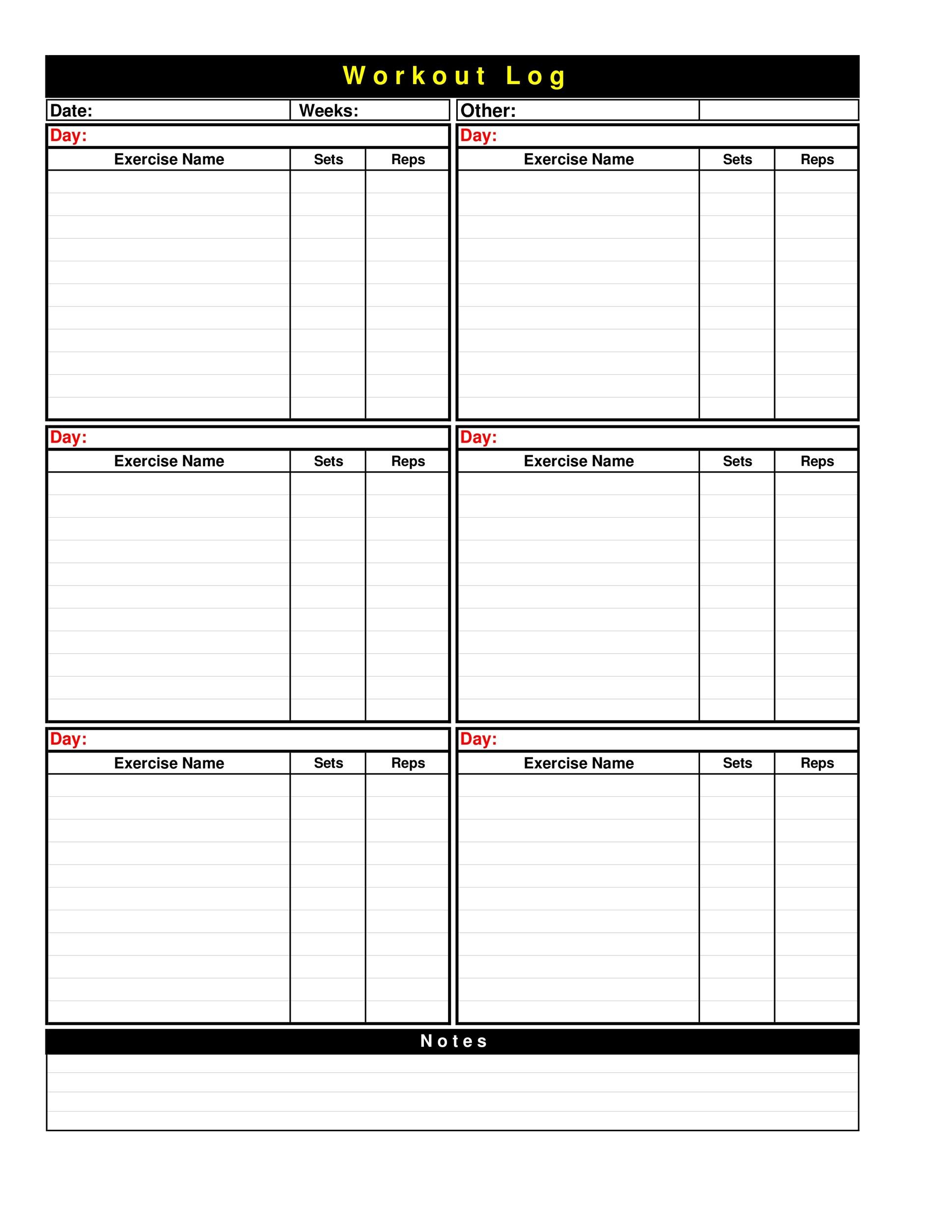 Example of Exercise Planning Template Example of Exercise Planning Template