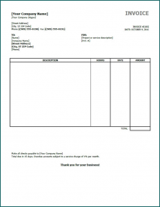 Example of Handyman Receipt Template