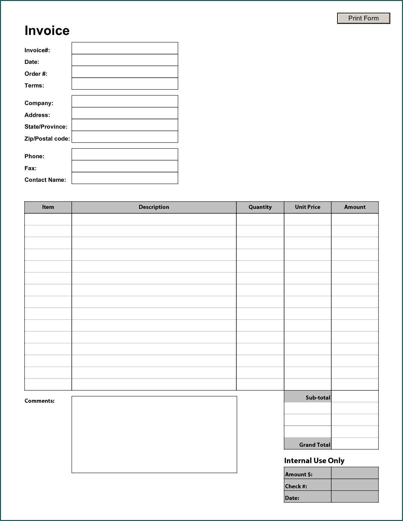 Example of Home Repair Receipt Template