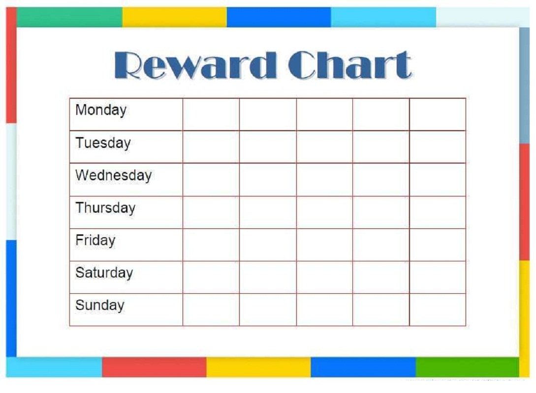 Example of Printable Reward Chart Template Example of Printable Reward Chart Template