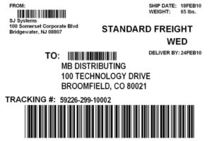 Example of Printable Shipping Label Template