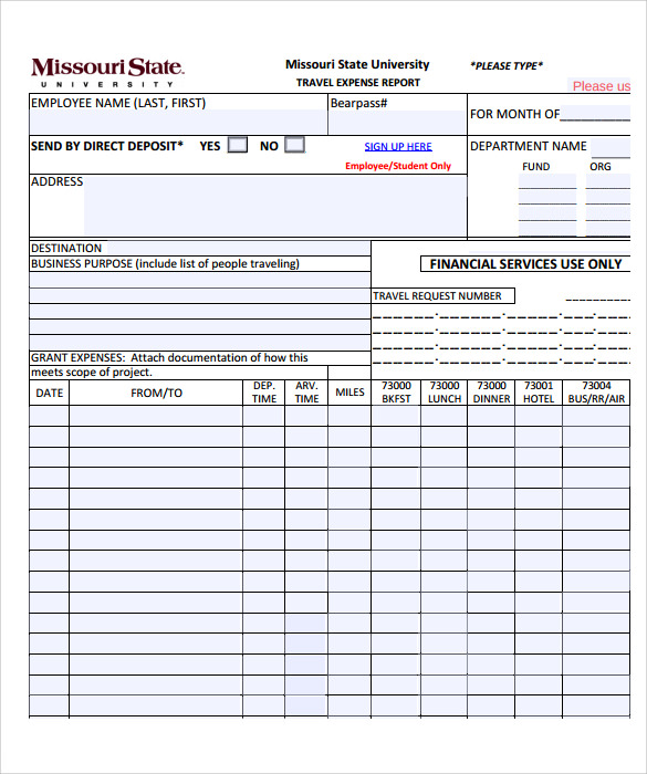 Example of Printable Travel Expense Calculator Template Example of Printable Travel Expense Calculator Template