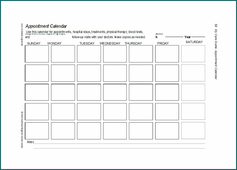 Example of Schedule Appointment Template