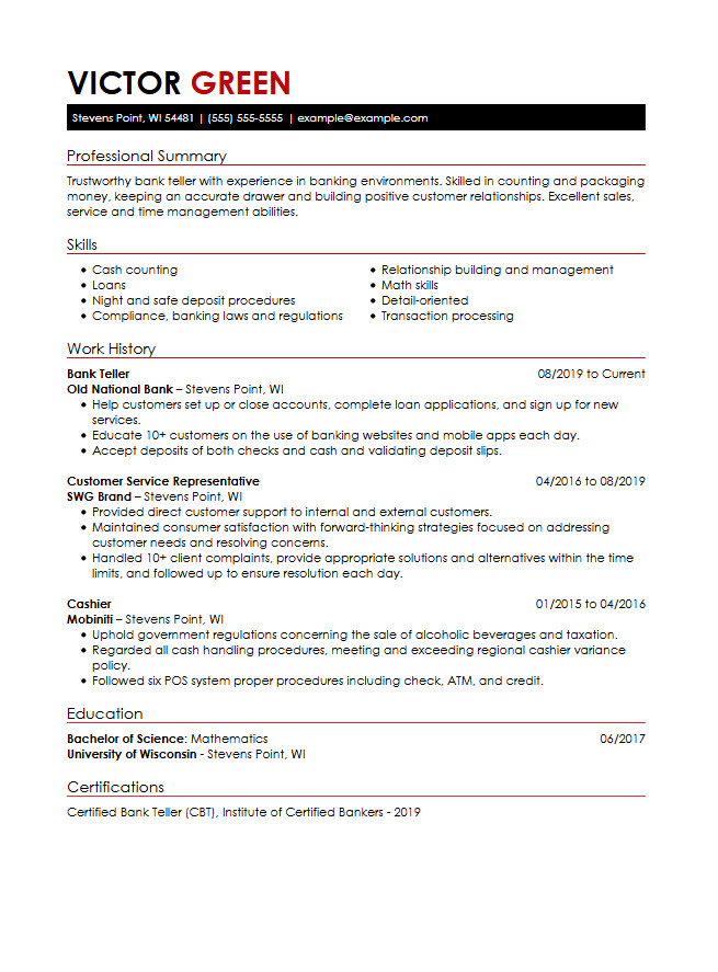 Example of Skill Based Resume Template Example of Skill Based Resume Template