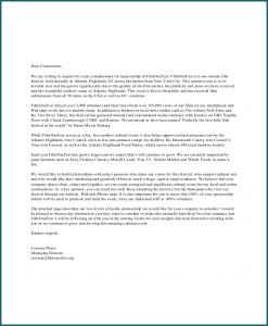 Example of Sponsorship Letter Template