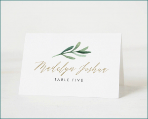 Example of Table Name Cards Template