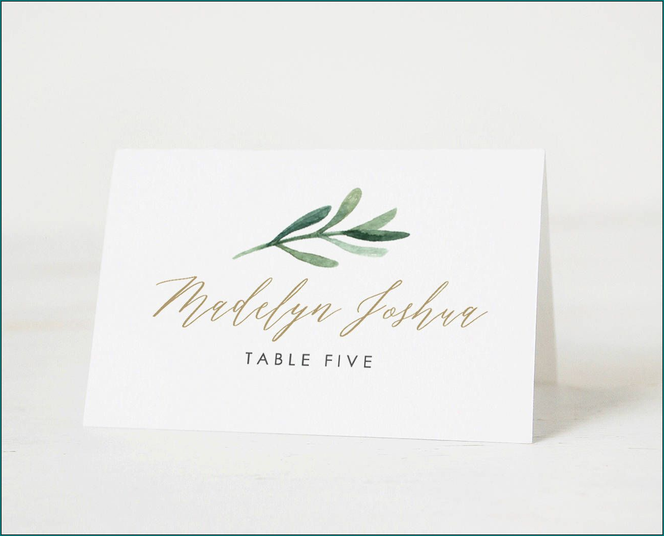 Example of Table Name Cards Template