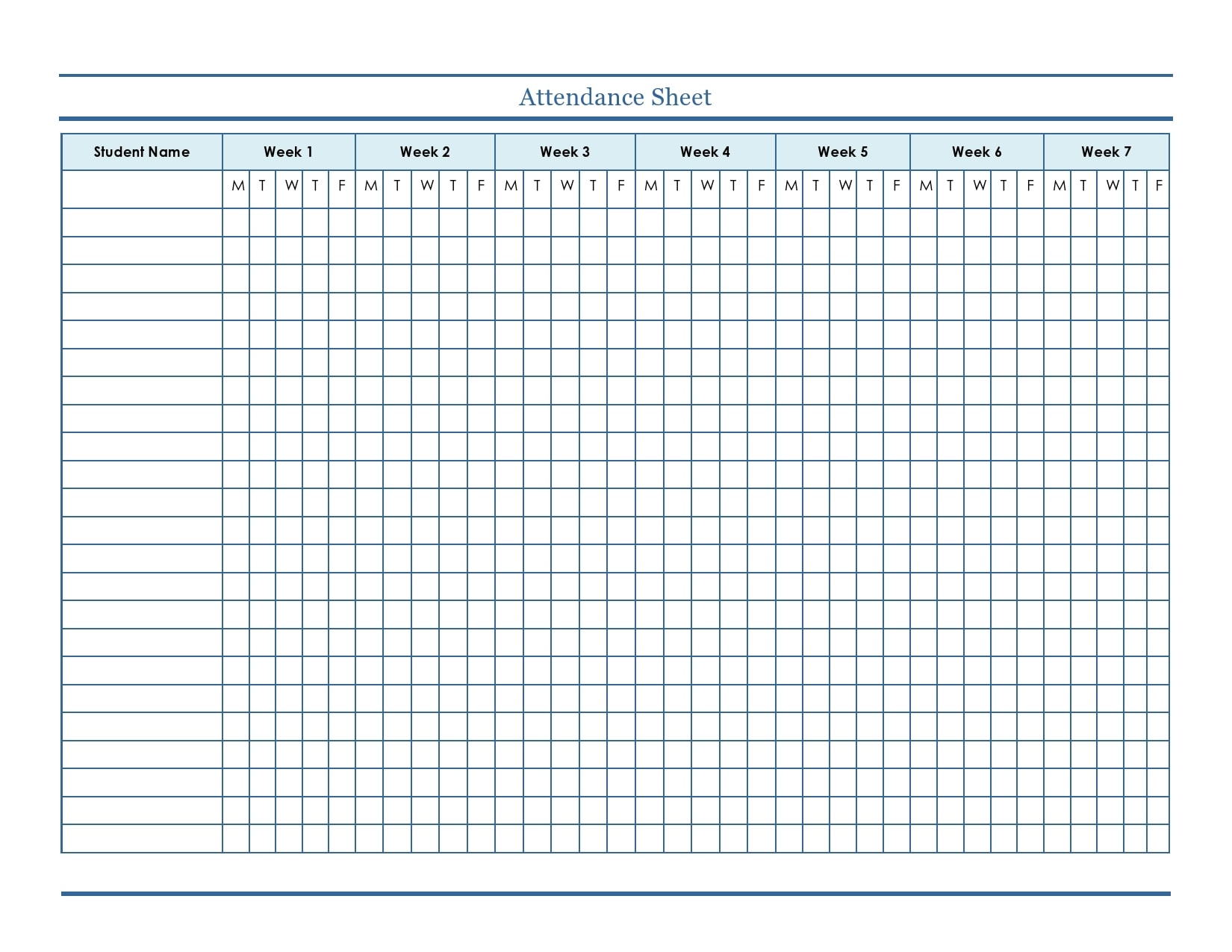 Example of Teacher Attendance Sheet Template Example of Teacher Attendance Sheet Template