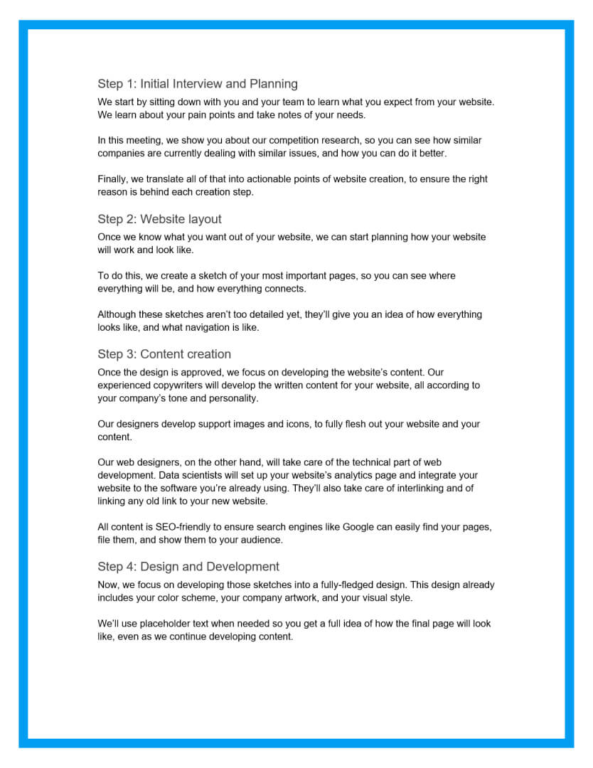 Example of Website Proposal Template Example of Website Proposal Template