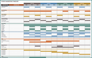 Excel Timeline Template Sample