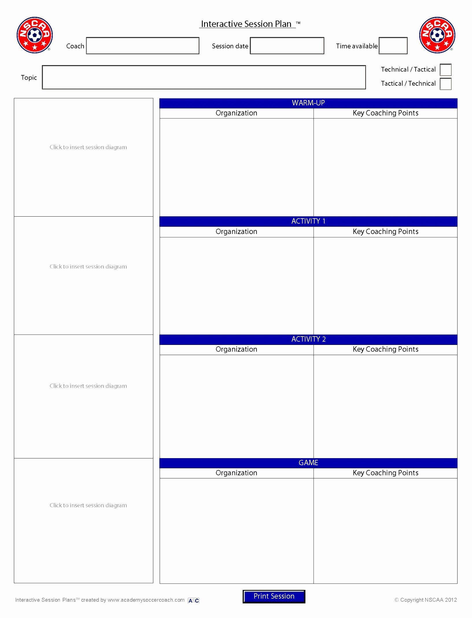 Football Practice Planner Template Sample Football Practice Planner Template Sample