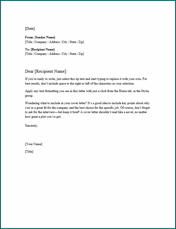 Formal Business Letter