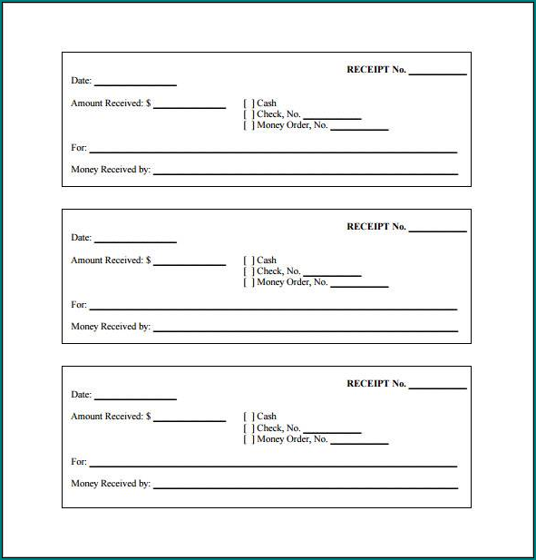 General Receipt Template Example