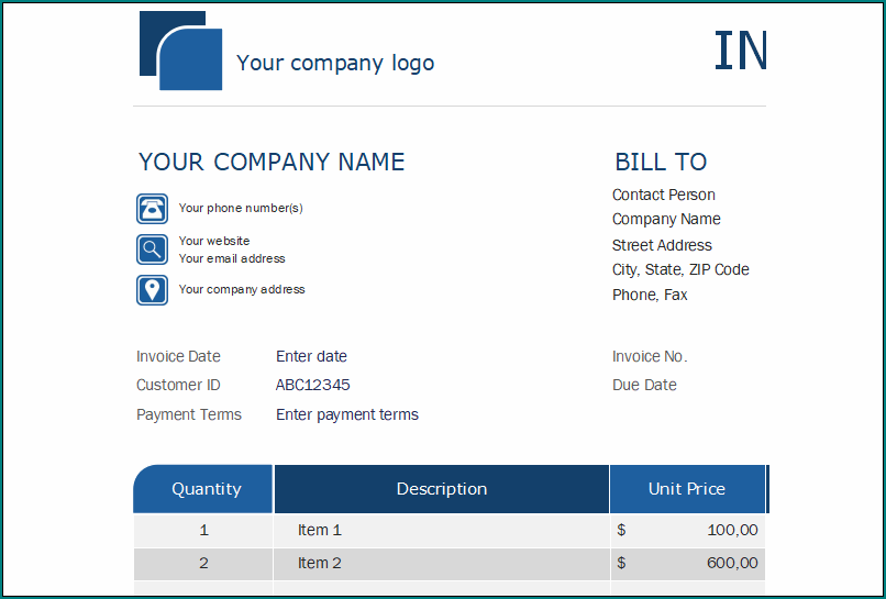 Generic Invoice Template