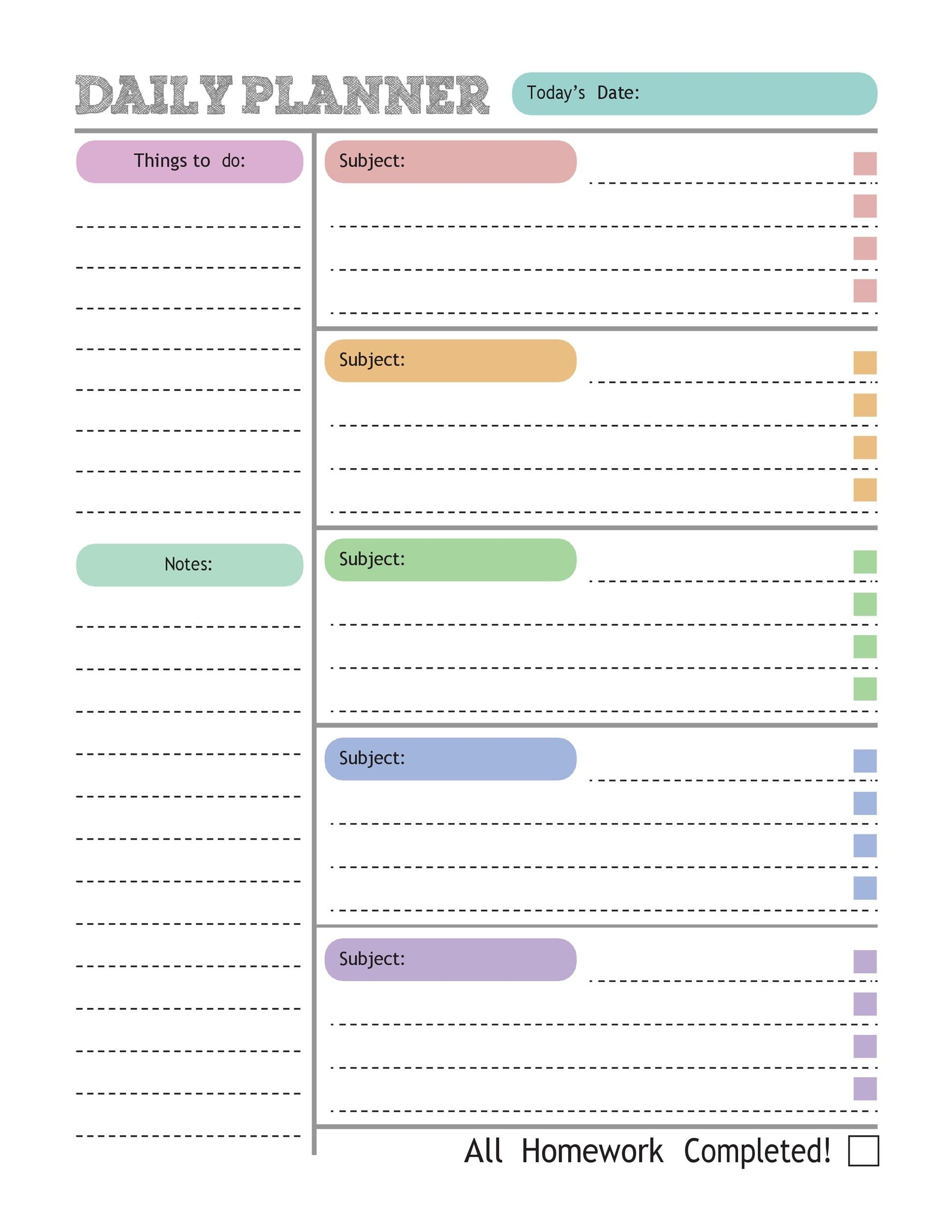 37 Printable Homework Planners (Only The Best) ᐅ Templatelab Homework Templates Free 37 Printable Homework Planners (Only The Best) ᐅ Templatelab Homework Templates Free