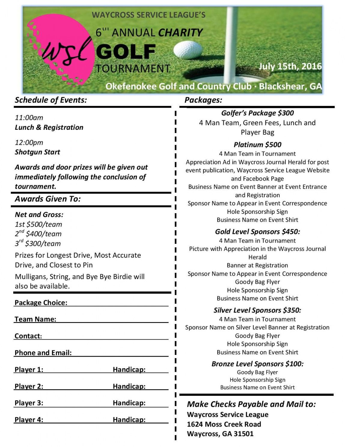 Golf Tournament Planning Template Golf Tournament Planning Template