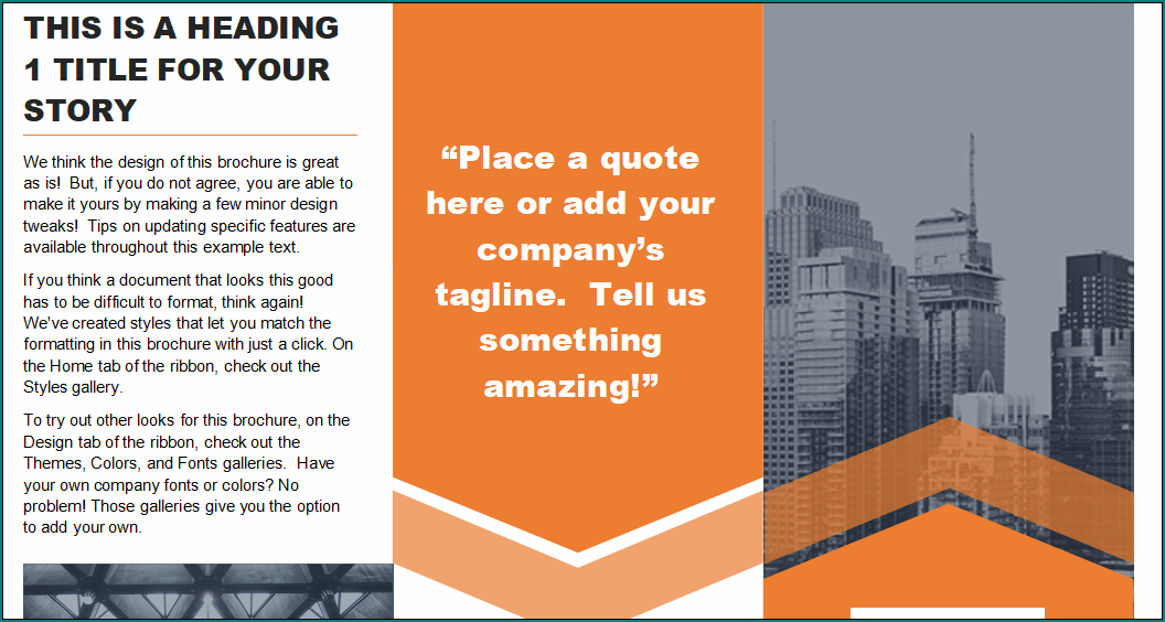 Half Fold Brochure Template