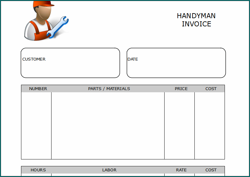 Handyman Receipt Template