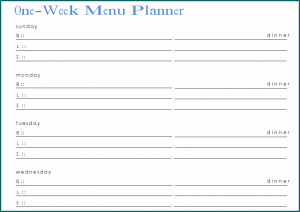 Healthy Weekly Meal Plan Template