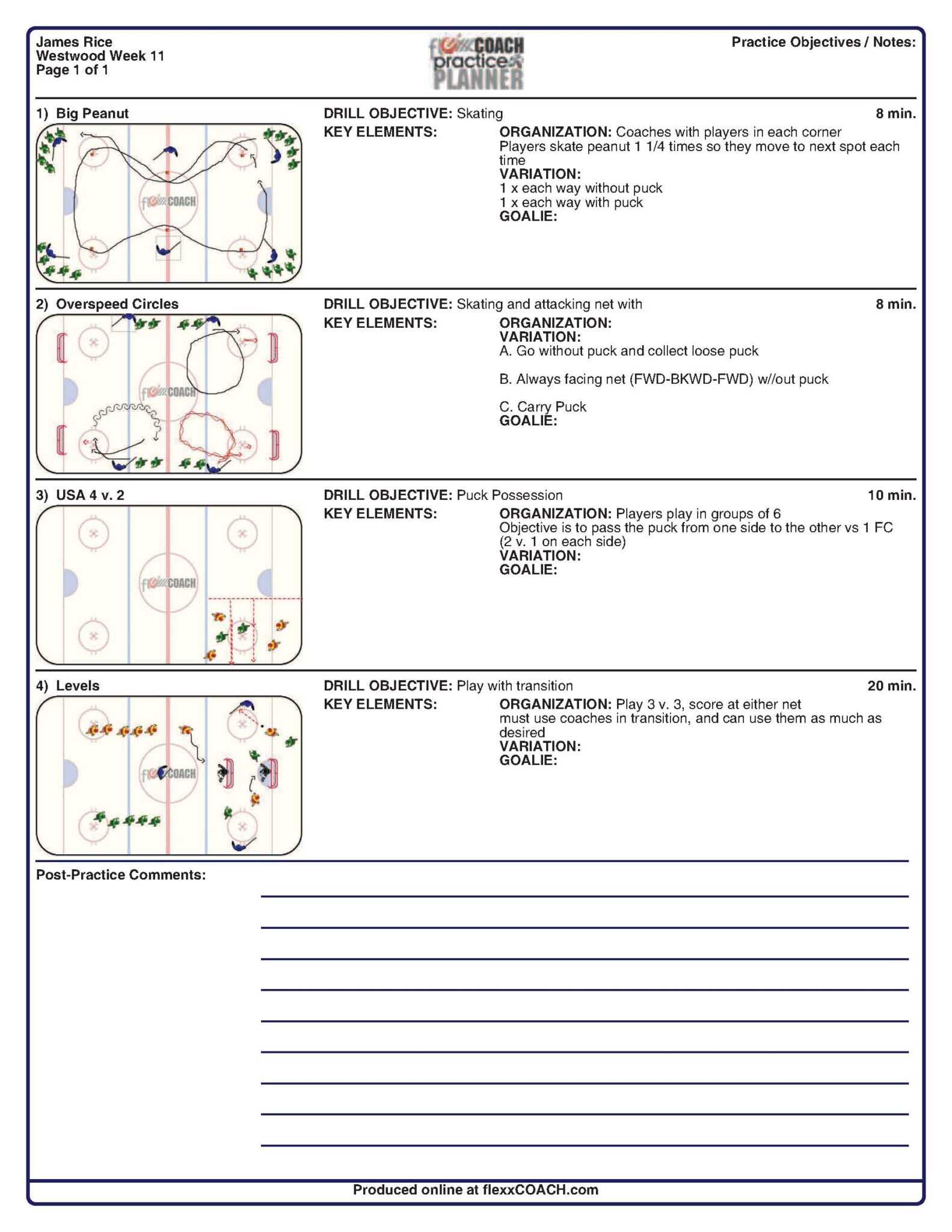 Hockey Practice Planner Template Hockey Practice Planner Template