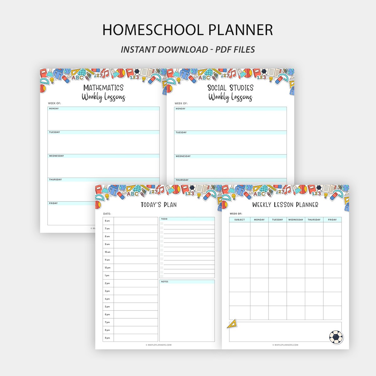 Homeschool Daily Planner Template Example Homeschool Daily Planner Template Example