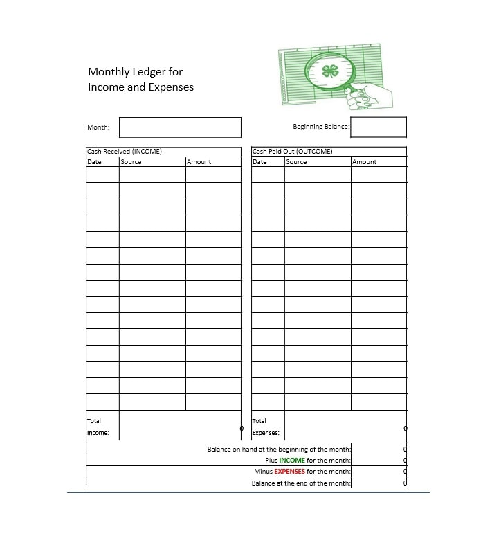 Income and Expense Ledger Income and Expense Ledger