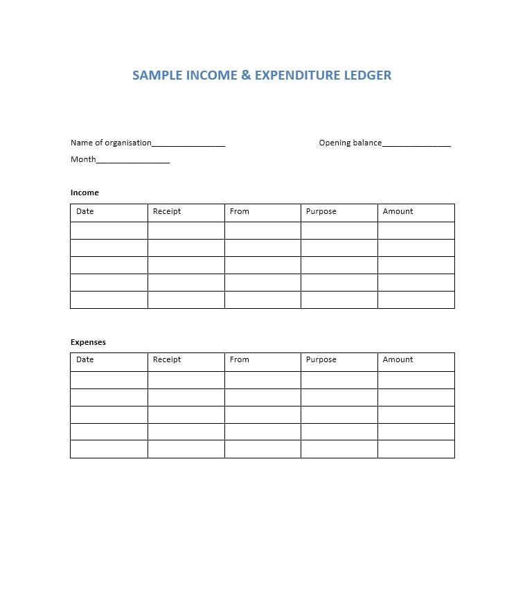 Income and Expense Ledger Income and Expense Ledger