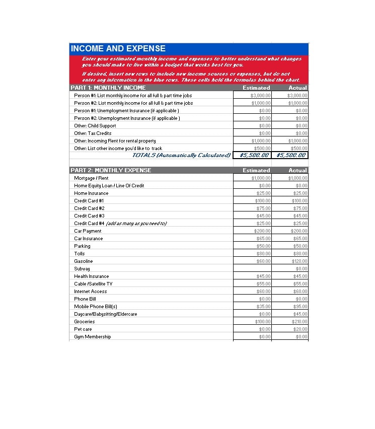 Income and Expense Ledger Income and Expense Ledger