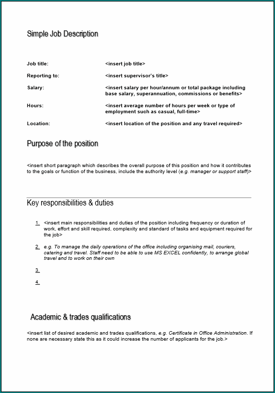 Job Requirement