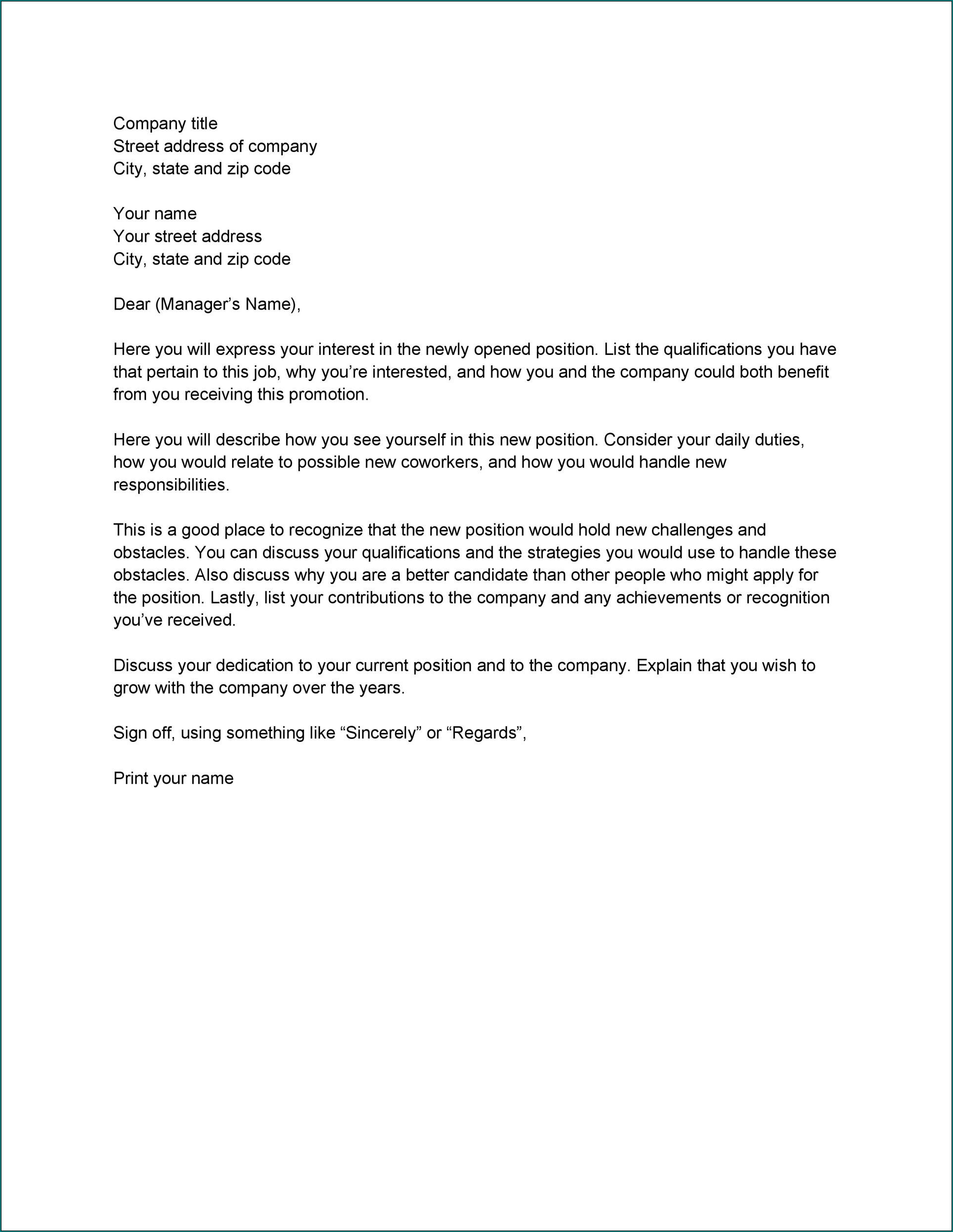 Letter Of Interest Template Example