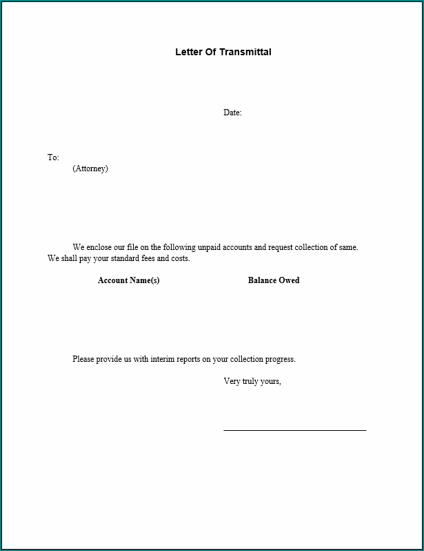 Letter Of Transmittal