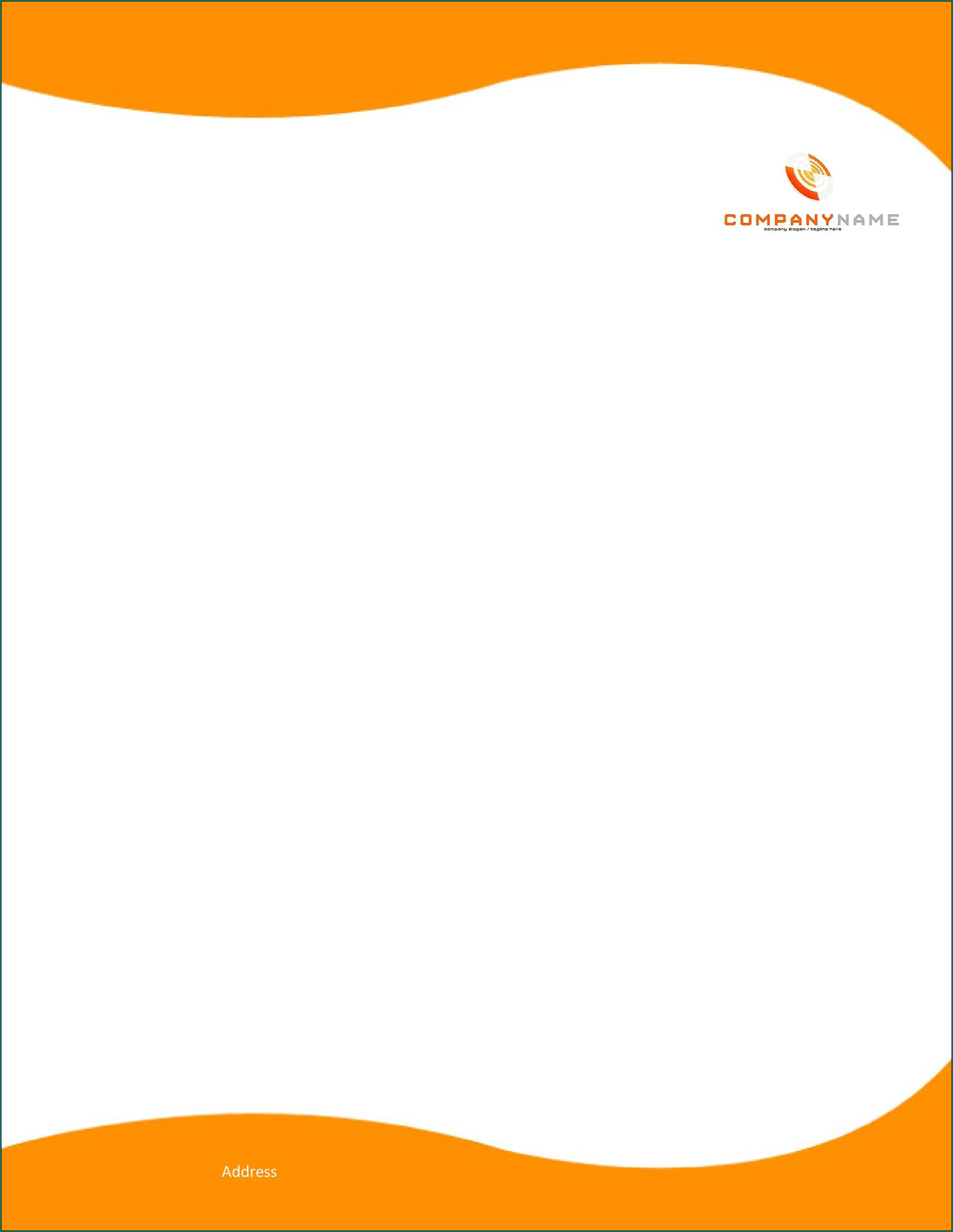 Letterhead Template Word Example