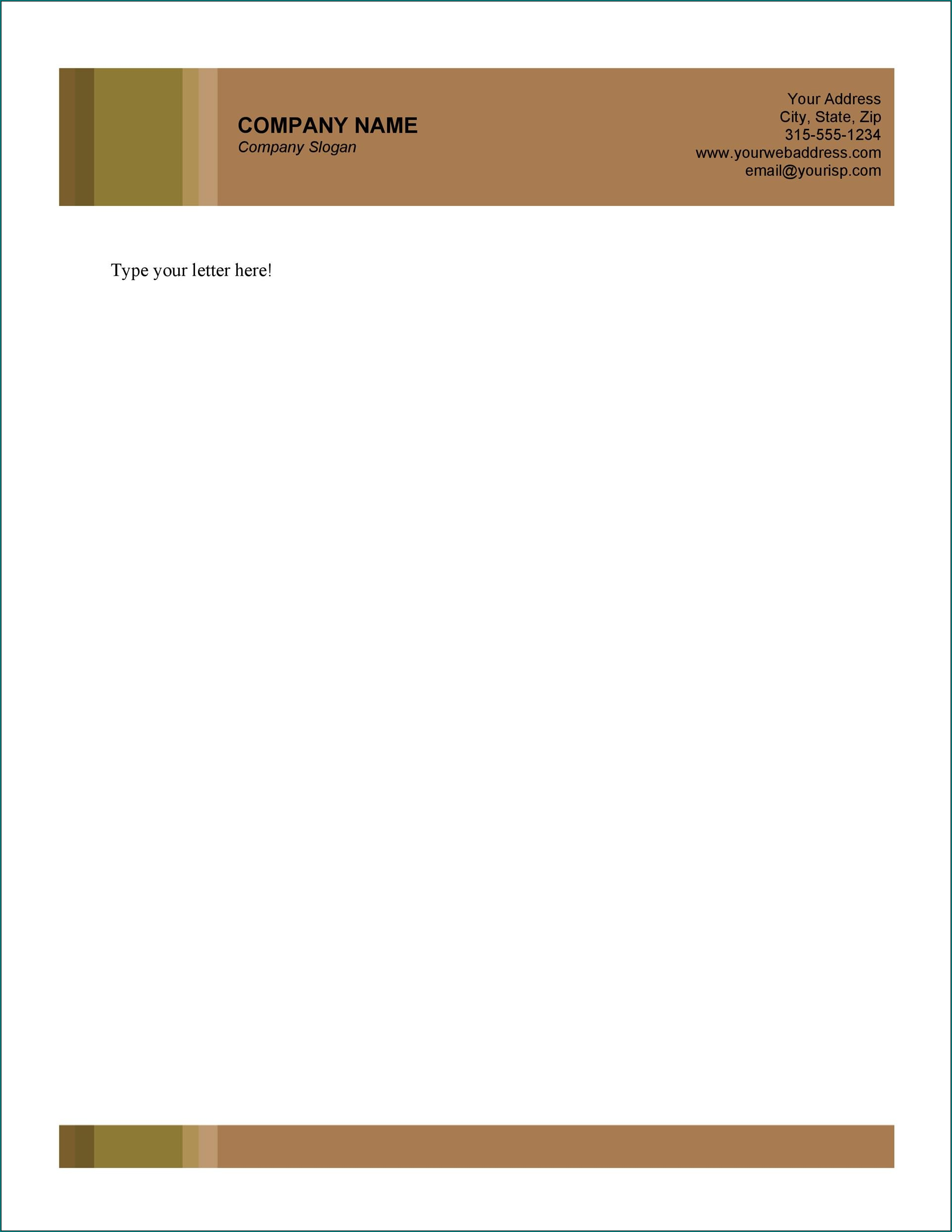 Letterhead Template Word Sample