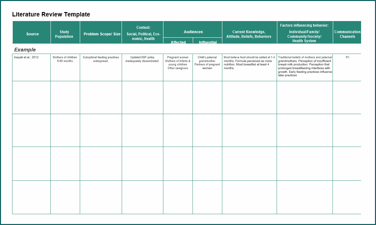 Literature Review Structure