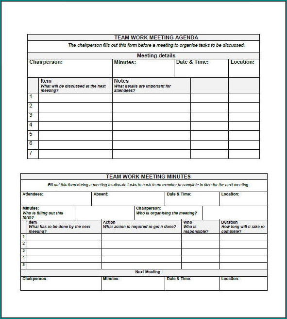 Meeting Minutes Template Sample