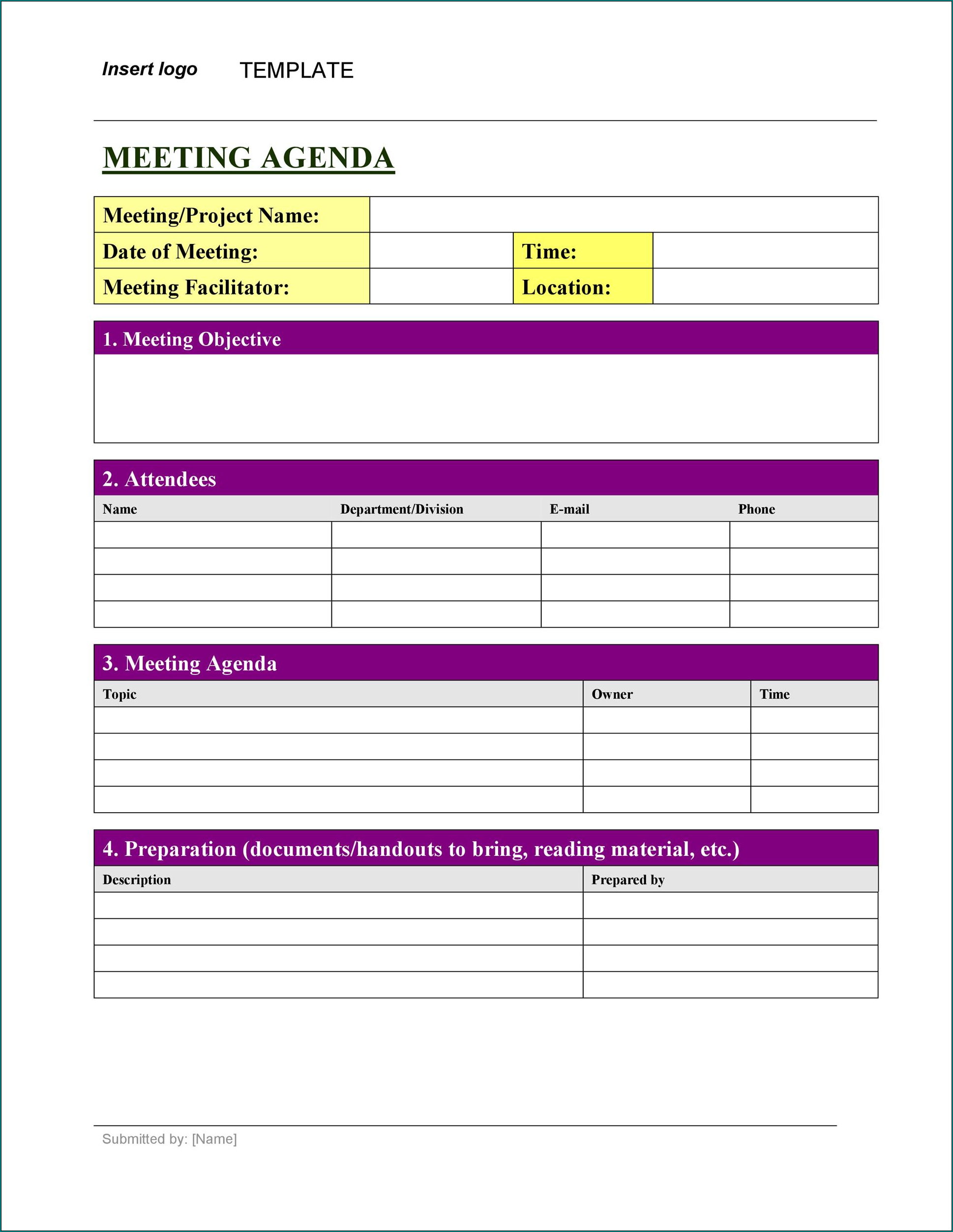Meeting Minutes Template Word Sample