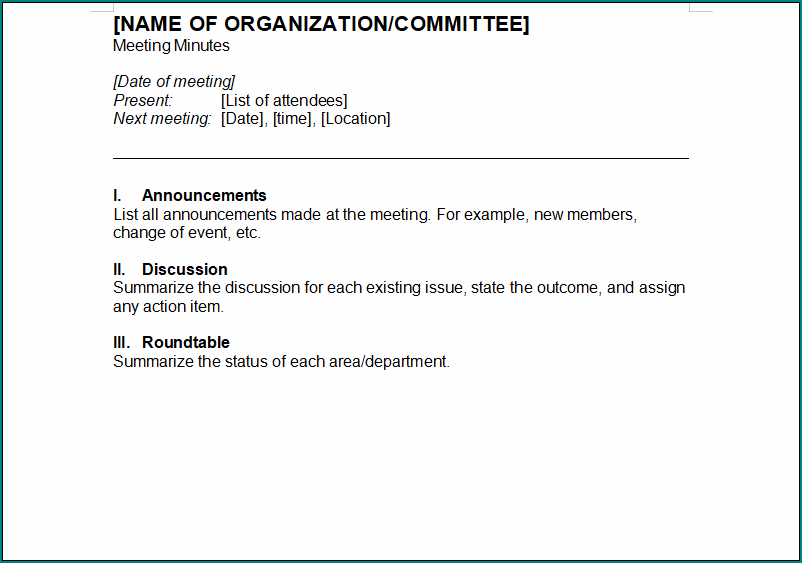 Meeting Notes Template