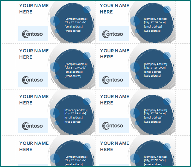 Name Card Template