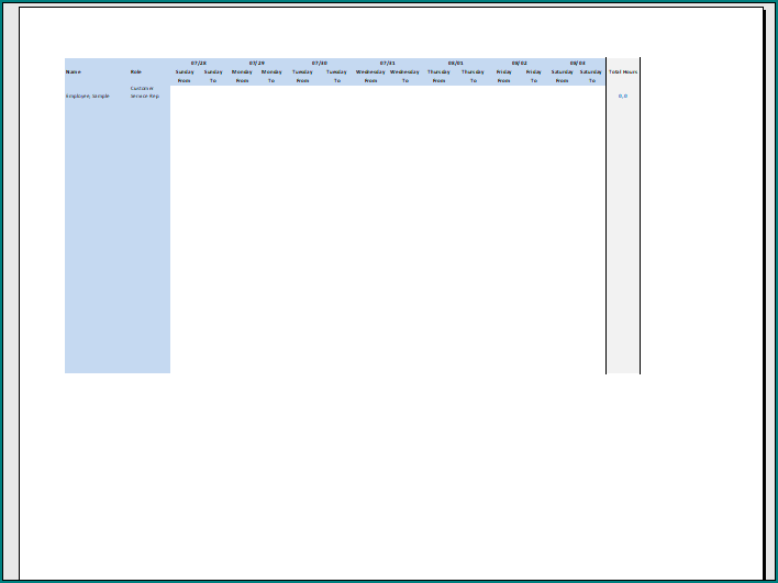 On Call Schedule Template