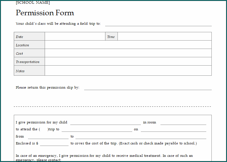 Parent Permission Form