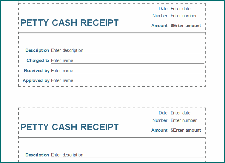 Petty Cash Receipt Template