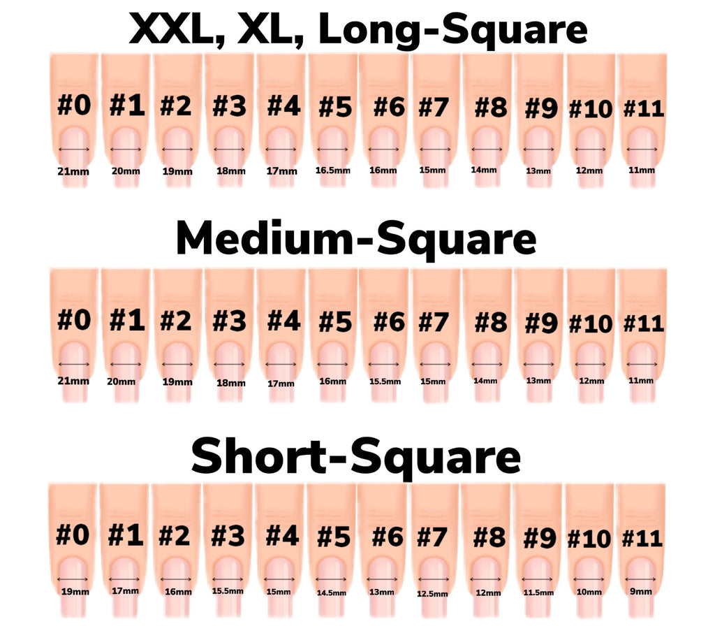 Press On Nail Sizing Chart Template