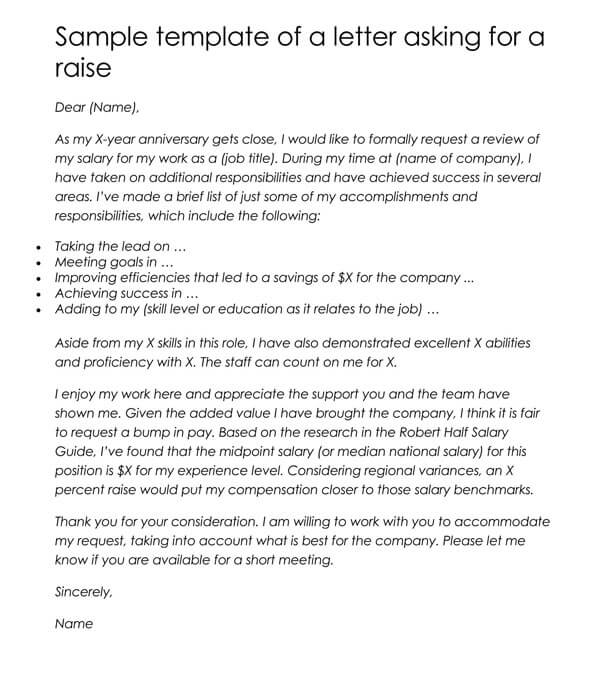 Printable Salary Request Letter Template Example Printable Salary Request Letter Template Example
