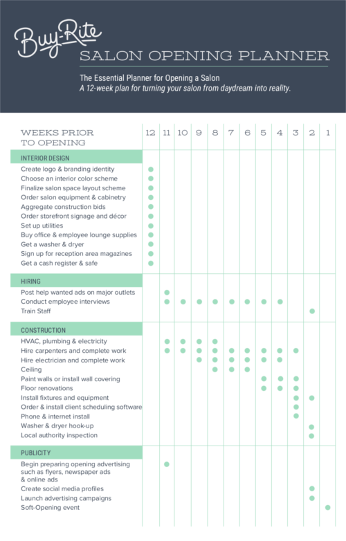 Printable Salon Startup Checklist Template Sample Printable Salon Startup Checklist Template Sample