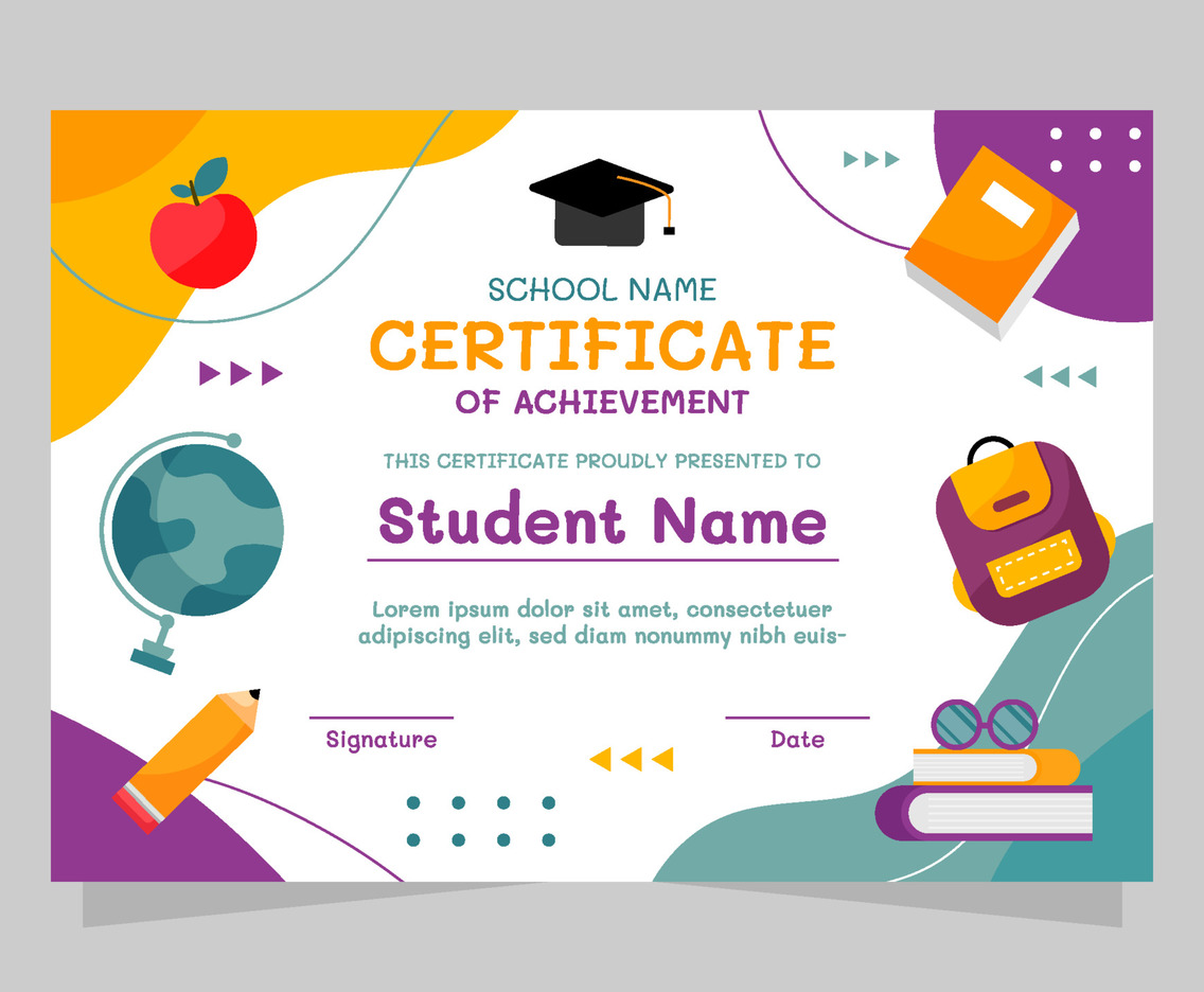 Printable School Certificate Template Sample Printable School Certificate Template Sample