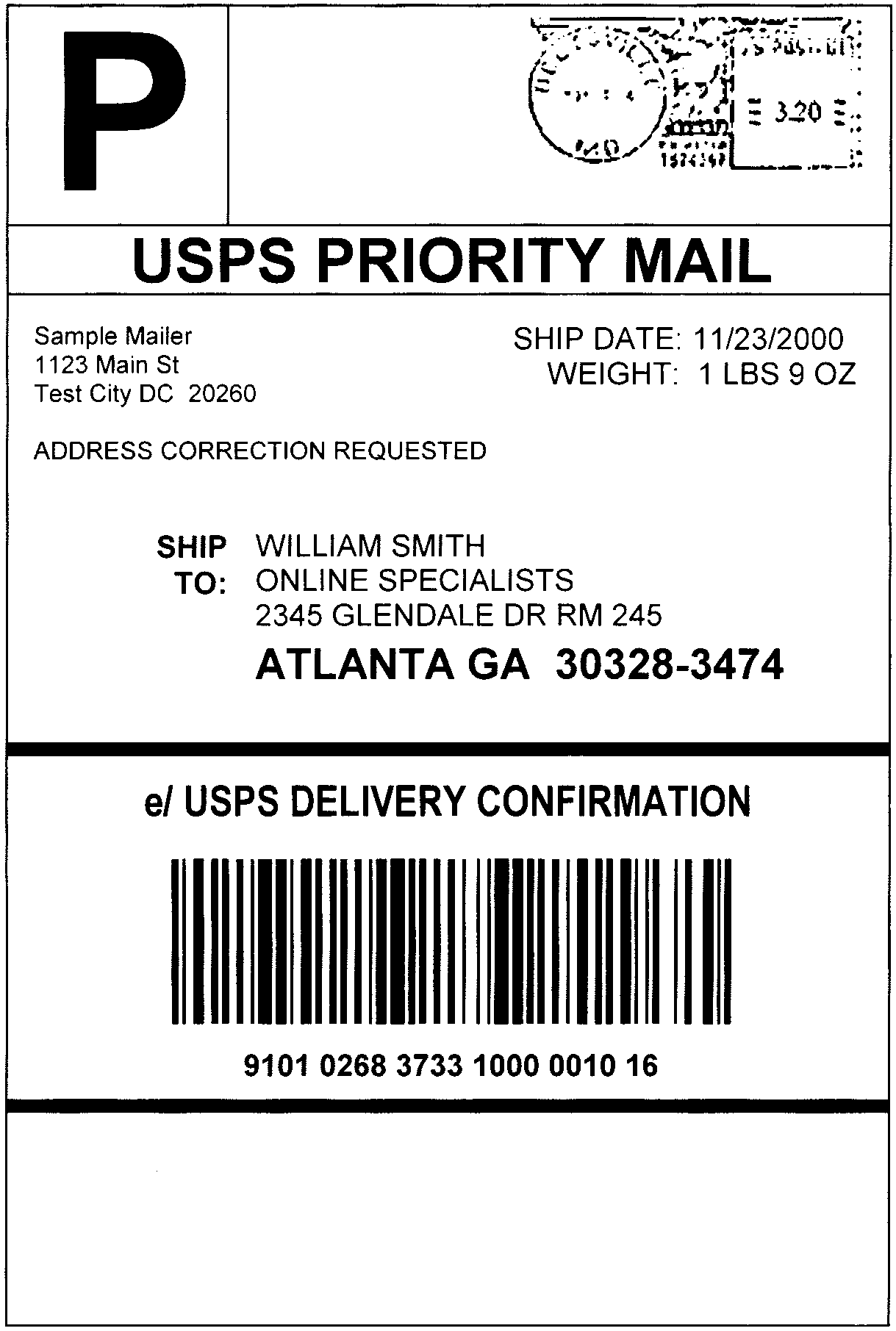 Printable Shipping Label Template Printable Shipping Label Template