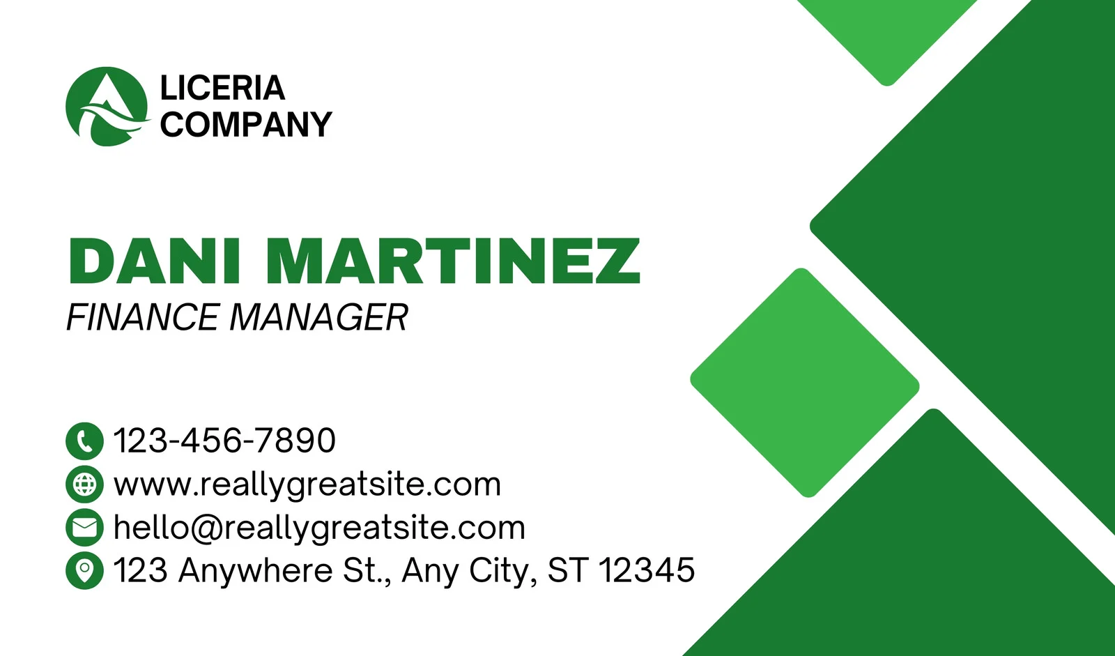 Printable Simple Business Cards Template Example