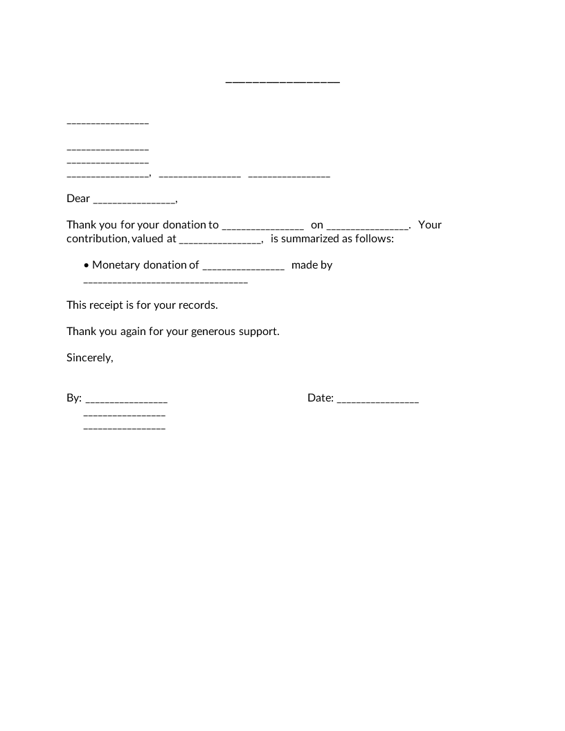 Printable Sponsorship Receipt Template Sample Printable Sponsorship Receipt Template Sample