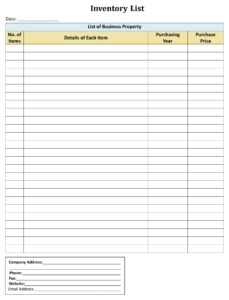 Printable Staff Count Sheet Template Example