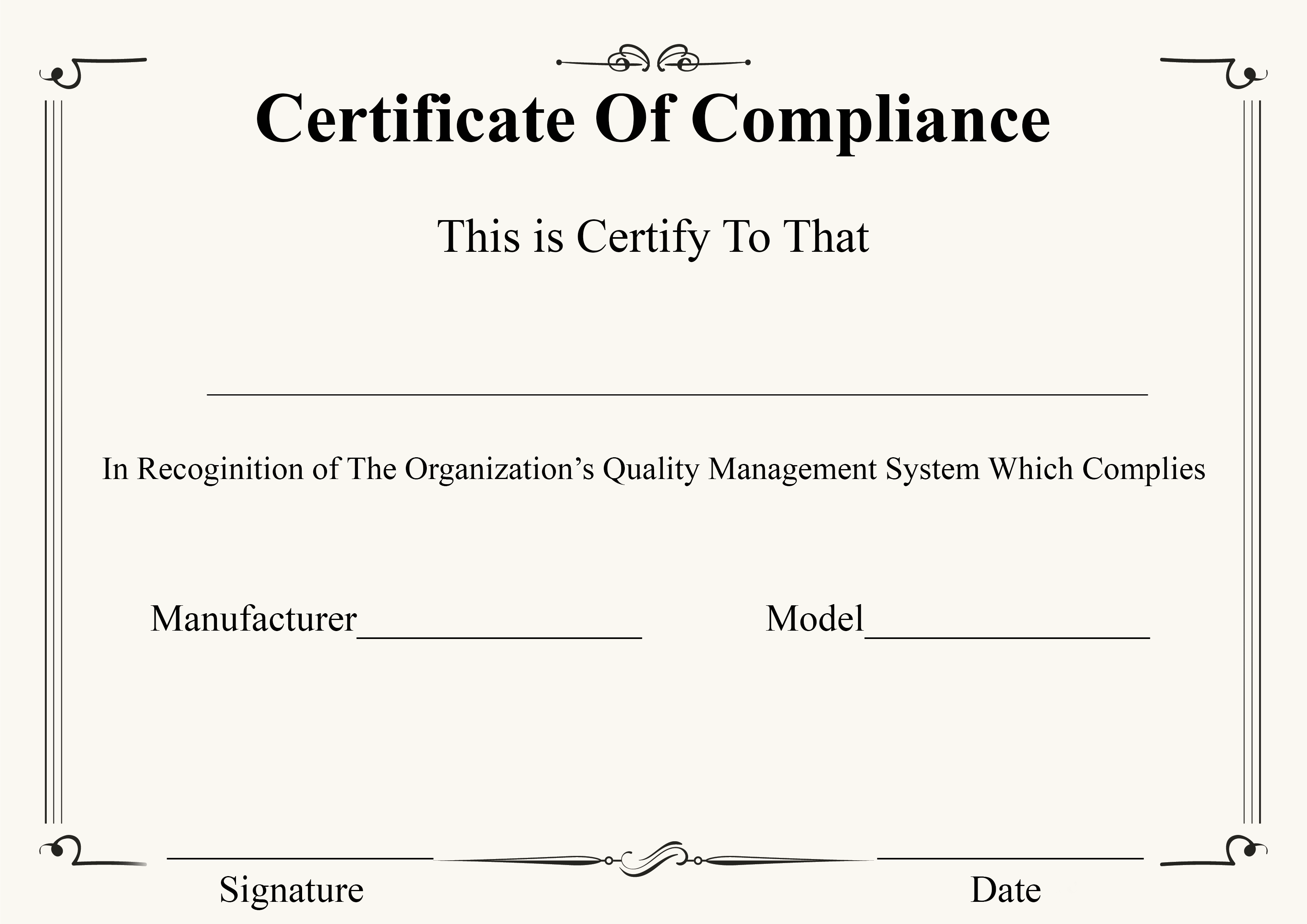 Printable Statement of Compliance Template Sample Printable Statement of Compliance Template Sample
